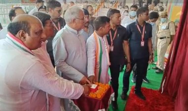मुख्यमंत्री भूपेश बघेल का सक्ती में आत्मीय स्वागत