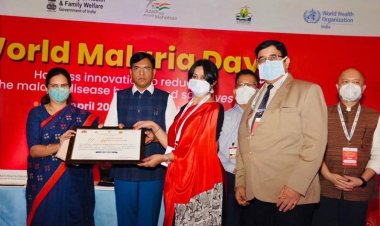 छत्तीसगढ़ को मलेरिया के मामलों में कमी के लिए केन्द्रीय स्वास्थ्य मंत्रालय ने किया सम्मानित