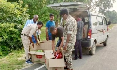 चिप्स और कुरकुरे के कार्टून में मिला 3 लाख का गांजा