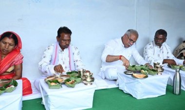 हमर अबड़ हवे भाग, मुख्यमंत्री ह आय हे हमर घर, खाय बर पितर भात