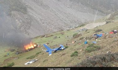 तीर्थयात्रियों को केदारनाथ ले जा रहा प्राइवेट हेलीकॉप्टर क्रैश, एक पायलट और छह यात्रियों की मौत