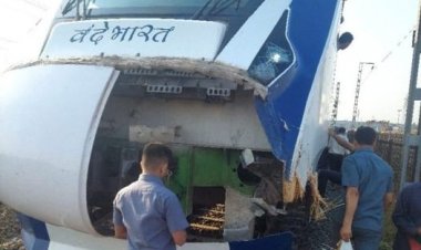 गुजरात में फिर वंदे भारत एक्सप्रेस ट्रेन से टकराए मवेशी, एक महीने में तीसरी घटना