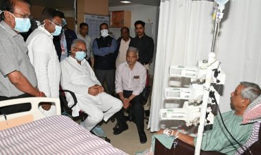 मुख्यमंत्री  भूपेश बघेल राजधानी रायपुर के रामकृष्ण केयर अस्पताल पहुंचे