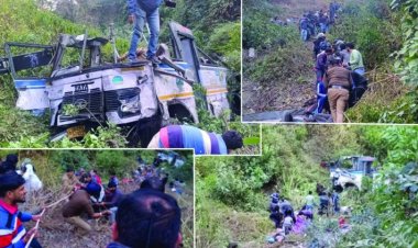 देश-विदेश  खाई में गिरी बस, एक बच्चा सहित चार लोगों की मौत