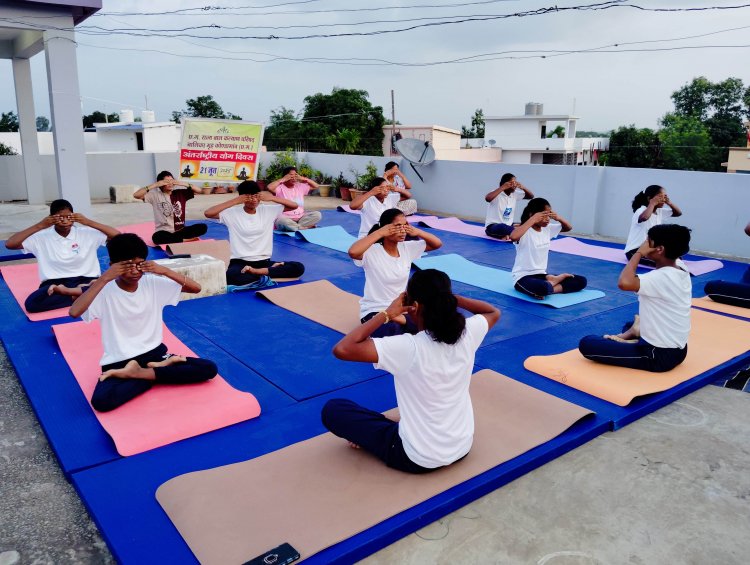 छत्तीसगढ़ राज्य बाल कल्याण परिषद द्वारा मनाया गया अंतराष्ट्रीय योग दिवस