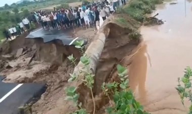 राजस्थान में उद्घाटन से पहले ही बह गई नई बनी सड़क, 6 महीने पहले हुई थी तैयार