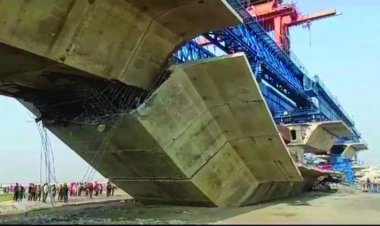 कोसी नदी पर निर्माणाधीन पुल गिरा, 1200 करोड़ की परियोजना में बड़ा हादसा, एक मजदूर की मौत, कई घायल