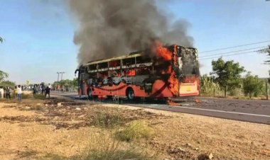 राजस्थान बस हादसे में 20 यात्रियों की दर्दनाक मौत