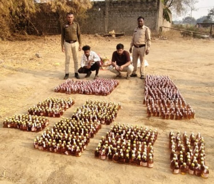 खरोरा में बड़ी कार्रवाई: 1008 पौवा अवैध शराब के साथ 3 आरोपी गिरफ्तार
