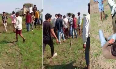 दिनदहाड़े कट्टे की नोक पर लूट: ग्रामीणों ने दो बदमाशों को पकड़कर किया पुलिस के हवाले