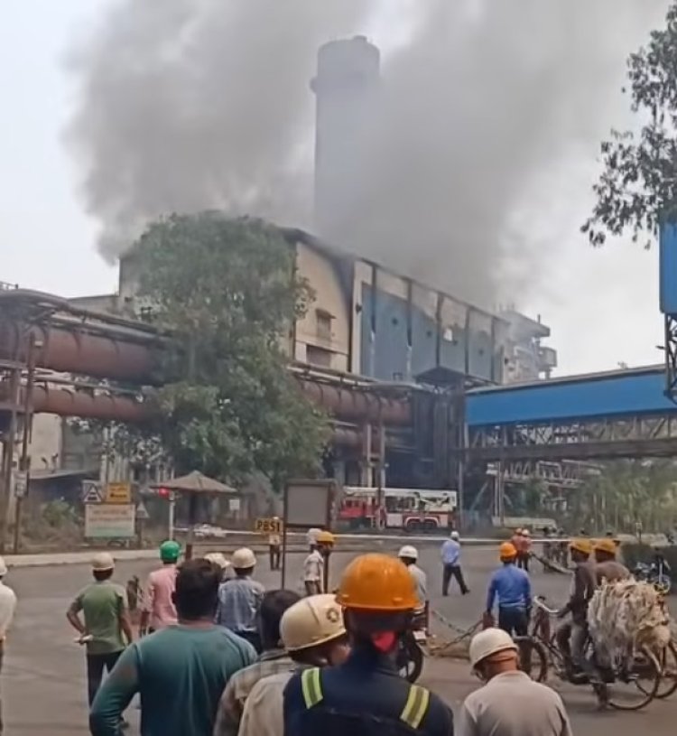 BSP के टरबाइन एरिया में भीषण आग, 5 कर्मी झुलसे