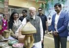 पीएम मोदी ने किया छत्तीसगढ़ के स्टाल का अवलोकन, डोकरा, बांस शिल्प और कोसा को सराहा