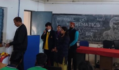 स्वामी आत्मानंद शासकीयअंग्रेजी माध्यम विद्यालय जशपुर में गणित दिवस के अवसर पर विभिन्न कार्यक्रम आयोजित हुए....।