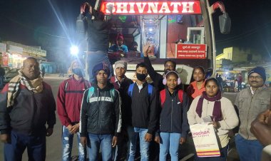 दार्जलिंग शिविर में शामिल होने भारत स्काउट गाइड के 10 प्रतिभागियों का दल जशपुर से  रवाना