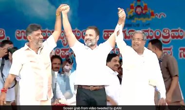 सिद्धारमैया CM और शिवकुमार ने डिप्टी CM की ली शपथ, राहुल बोले- मोहब्बत के लिए जनता का शुक्रिया