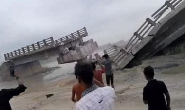 Bihar  उद्घाटन से पहले ही नदी में समाया 12 करोड़ का पुल