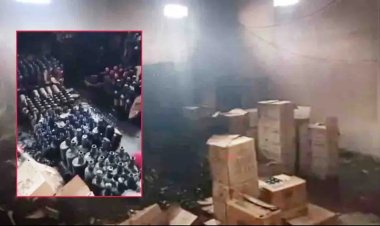 शराब दुकान में लगी आग, लाखों की मदिरा नष्ट...