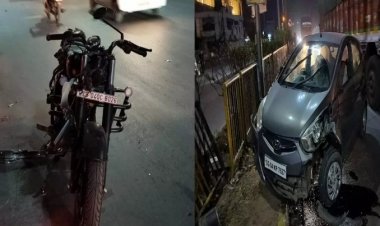 शराबी कार चालक ने बुलेट सवार परिवार को रौंदा, मासूम बच्ची गंभीर