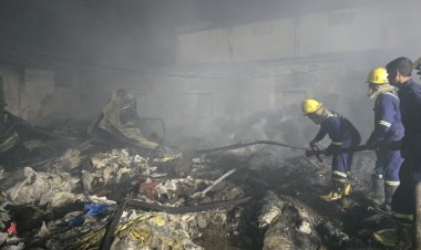 दुर्ग  इस राइस मिल के बारदाना गोदाम में लगी आग