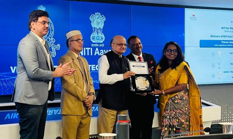 *कुपोषण प्रबंधन में नवाचार का राष्ट्रीय सम्मान: मोहला-मानपुर-अंबागढ़ चौकी जिला देश में तीसरे स्थान पर*