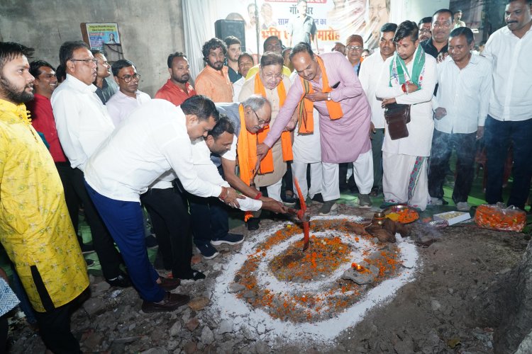 सांसद बृजमोहन अग्रवाल ने  दी रायपुर को करोड़ों की सौगात, हाट बाजार का लोकार्पण, सड़क और सामुदायिक भवन का भूमिपूजन