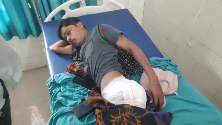 कोतवाली पुलिस की कार्रवाई में युवक घायल, कांग्रेस ने लगाया अत्याचार का आरोप