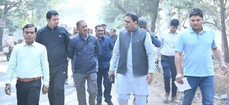 रायपुर पश्चिम में 9 करोड़ की लागत से बनेगा अत्याधुनिक उद्यान, विधायक राजेश मूणत ने किया स्थल निरीक्षण