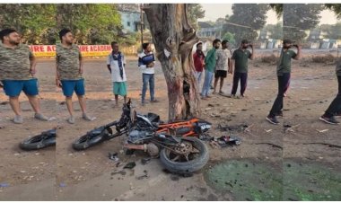 भिलाई में हादसा : पेड़ से टकराई बाइक, दो की हालत गंभीर