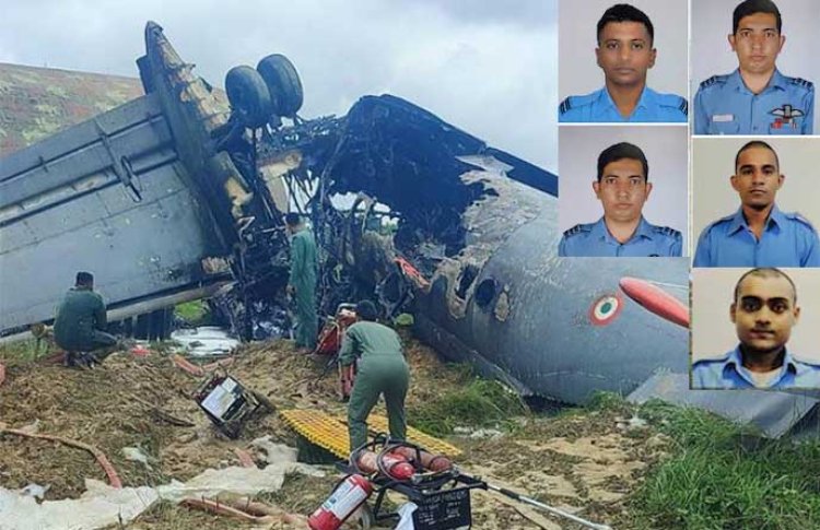 असम में वायुसेना का AN-32 विमान क्रैश, 5 जवान शहीद; जांच के आदेश
