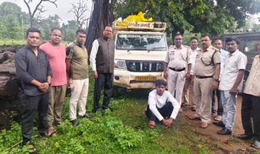 रात्रि गश्ती में अवैध सागौन से लदा पिकअप वाहन जब्त, 26 लट्ठे बरामद
