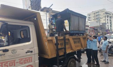 सुगम यातायात के लिए एक्शन में रायपुर पुलिस और निगम
