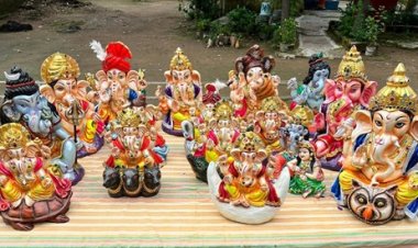 केंद्रीय जेल रायपुर में बंदियों ने मिट्टी से तैयार की 500 पर्यावरण-अनुकूल गणेश प्रतिमाएं
