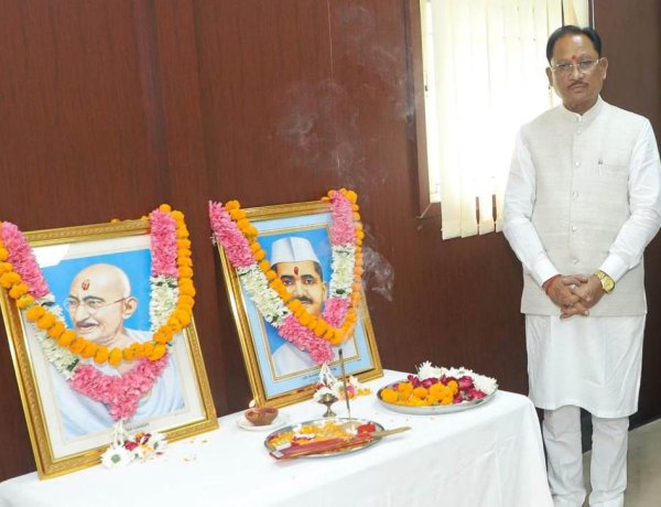 सत्य, अहिंसा और सादगी के आदर्श हमें राष्ट्रसेवा की प्रेरणा देते रहेंगे: विष्णु देव साय